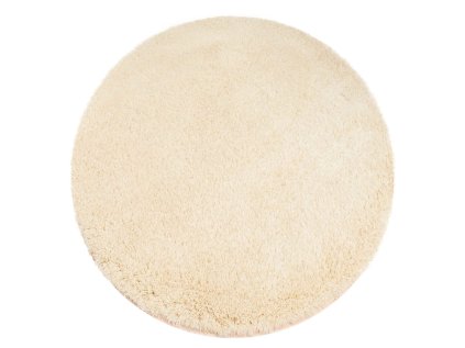 Béžový okrúhly koberec Alpaka