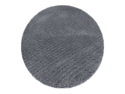 Tmavosivý okrúhly koberec Alpaka