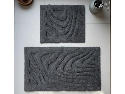 Kúpeľňová sada koberčekov Boston 11 - tmavosivá