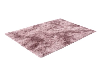 Ružový obdĺžnikový shaggy koberec Ombre