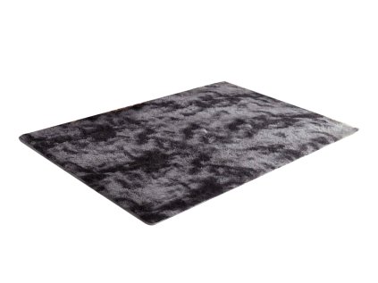 Tmavosivý obdĺžnikový shaggy koberec Ombre