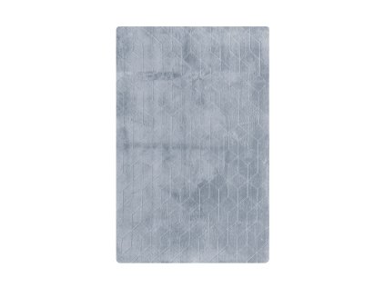 Sivý obdĺžnikový koberec 3D Rabbit