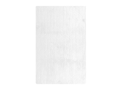 Biely obdĺžnikový koberec 3D Rabbit