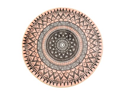 Okrúhly vzorovaný koberec Aztek