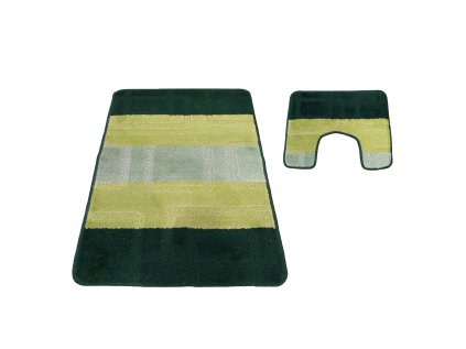 Kúpeľňová sada koberčekov s výrezom Montana 04N - zelená