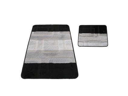Kúpeľňová sada koberčekov Montana 04N - čierna