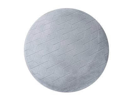 Sivý okrúhly koberec 3D Rabbit