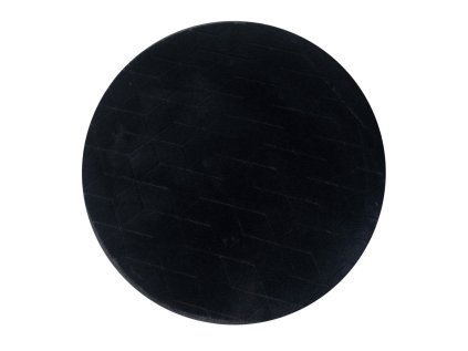 Čierny okrúhly koberec 3D Rabbit