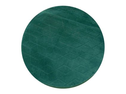 Smaragdový okrúhly koberec 3D Rabbit