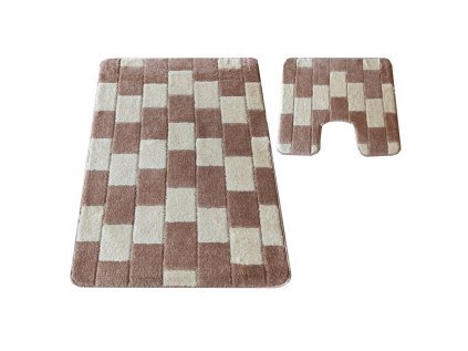 Kúpeľňová sada koberčekov s výrezom Bornova XL - béžová