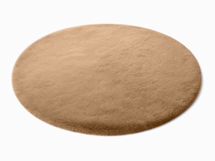 Béžový okrúhly koberec Rabbit