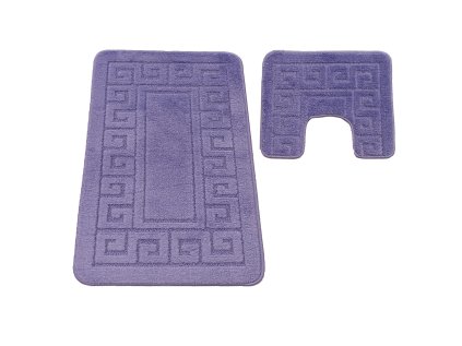 Kúpeľňová sada koberčekov s výrezom Montana Ethnic - fialová