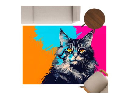 Dizajnový koberec Mačka