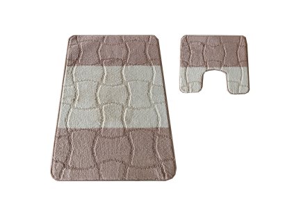 Kúpeľňová sada koberčekov s výrezom Sariyer XL - béžová