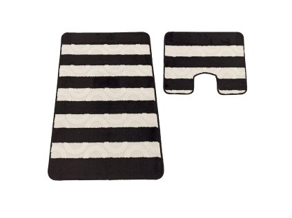 Kúpeľňová sada koberčekov s výrezom Said XL - čierna