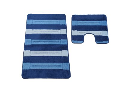 Kúpeľňová sada koberčekov s výrezom Said XL - modrá