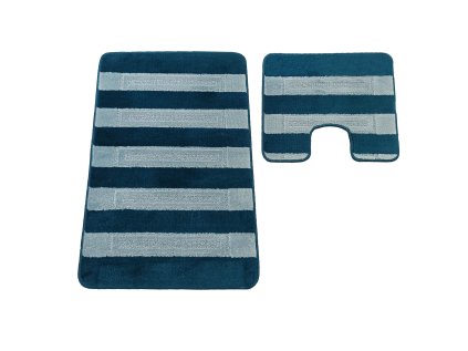 Kúpeľňová sada koberčekov s výrezom Said XL - tmavomodrá