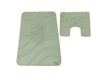 Kúpeľňová sada koberčekov s výrezom Symphony - svetlozelená