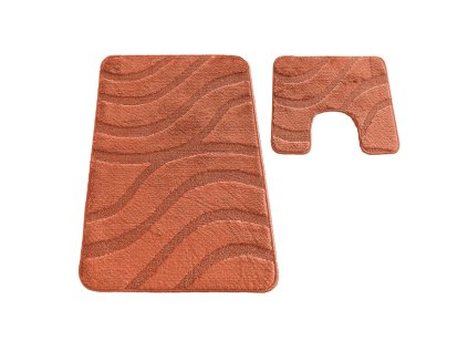 Kúpeľňová sada koberčekov s výrezom Symphony - oranžová