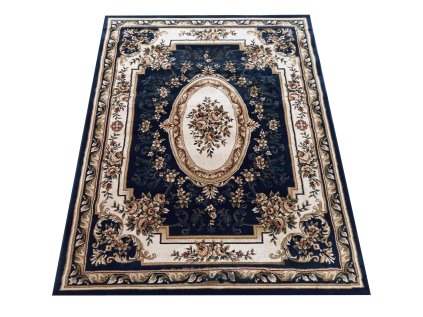 Tmavomodrý koberec s orientálnym vzorom Exclusiv 04 N