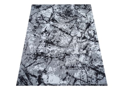 Sivo-čierny koberec s mramorovým vzorom Soho 18