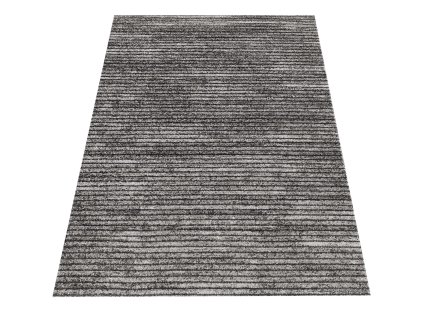 Sivo-hnedý koberec s pruhovaným vzorom Panamero 23