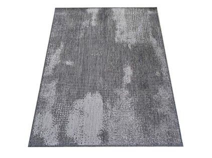 Sivý obojstranný koberec z lana s abstraktným vzorom Zara 10