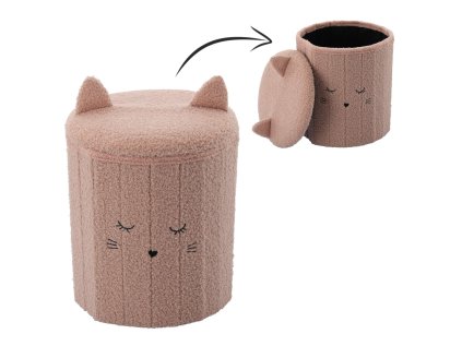 Taburetka s úložným priestorom Alice - ružová