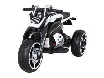Detský motocykel Future na batérie biely + audio panel + pomalý štart + EVA kolesá
