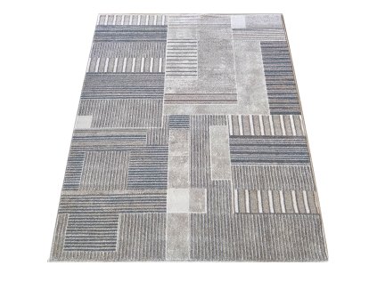 Sivý koberec s geometrickými vzormi Enigma 10