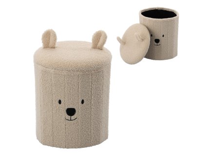 Taburetka s úložným priestorom Macko - béžová