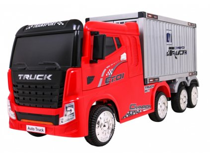 Kontajnerové vozidlo červené + príves