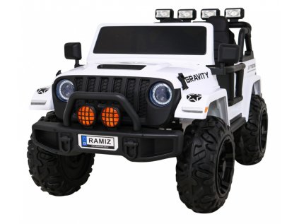 GRAVITÁCIA Silné biele vozidlo