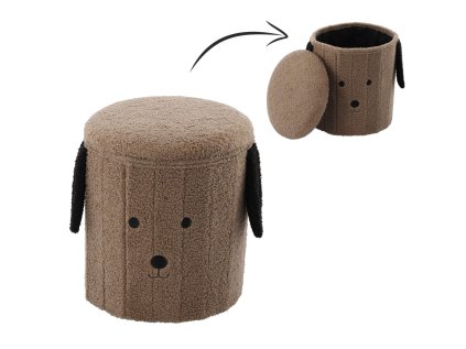 Taburetka s úložným priestorom Ušiak - hnedá