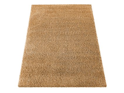 Žltý jednofarebný shaggy koberec Santo