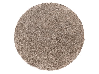 Karamelový okrúhly shaggy koberec Camel