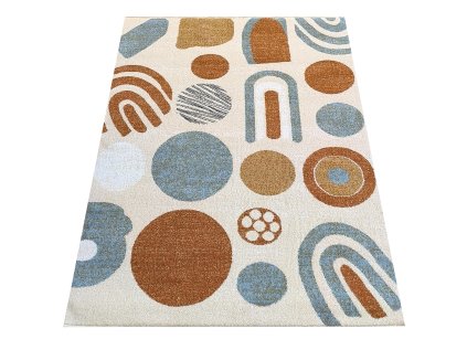 Detský farebný koberec s geometrickými vzormi Lovi 02