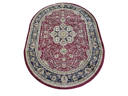Červený oválny orientálny koberec Exclusiv 03 N