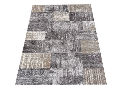 Sivý koberec s geometrickým vzorom Panamero 24