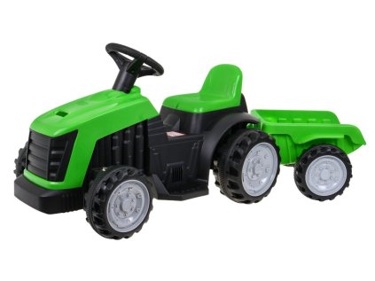 Traktor s prívesom zelený
