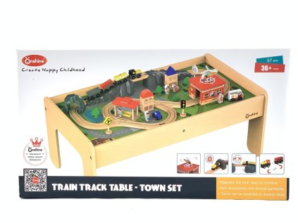 Mega drevený vlak so stolom