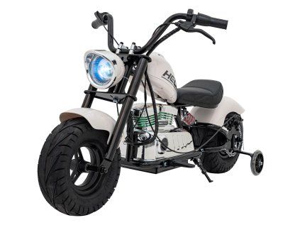 Motocykel Chopper Warrior biely