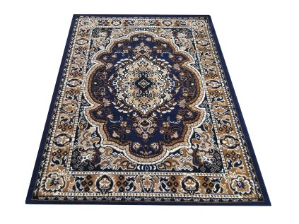 Orientálny tmavomodrý koberec Alfa 06