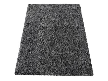 Moderný antracitový shaggy koberec