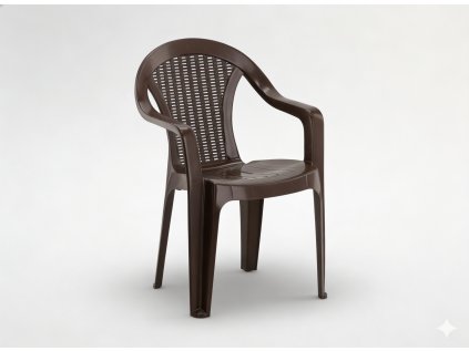 ZÁHRADNÁ STOLIČKA 56 x 42 x 78 CM HNEDÁ