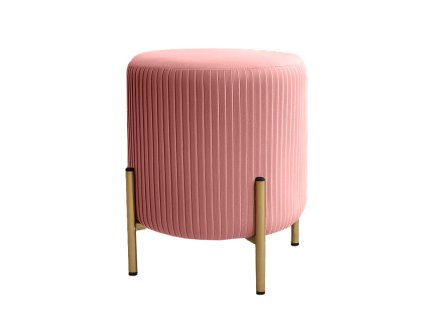 Taburetka na nožičkách Star II - ružová