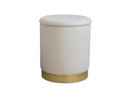 Taburetka s úložným priestorom Lena - krémová