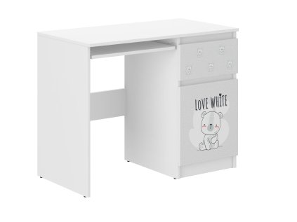Detský písací stôl N-33 BIELY MEDVEDÍK