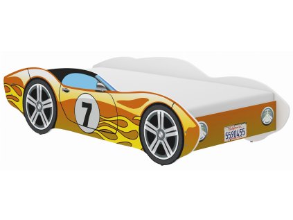 Detská posteľ  Autíčko CORVETTA 140x70 ŽLTÁ