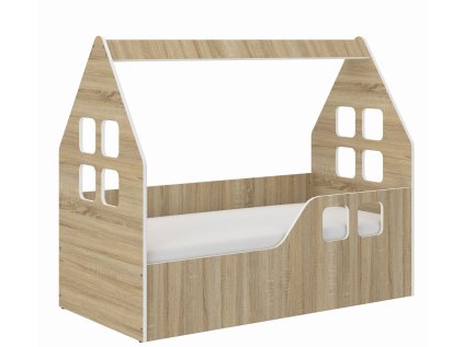 Detská posteľ DOMEK SONOMA 140x70 (pravá)